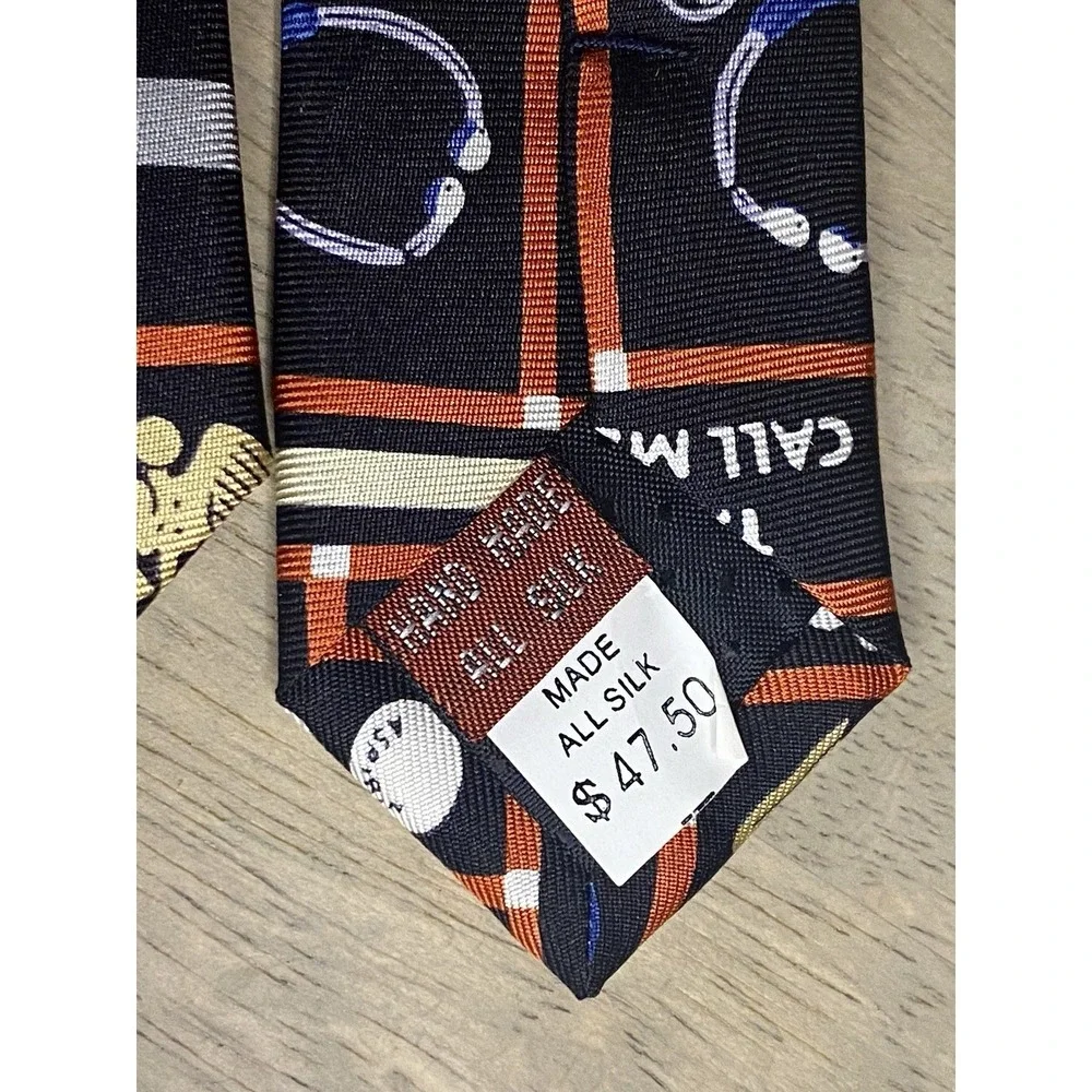 Men's Museum Artifacts Multicolor Doctor Squares Necktie 4